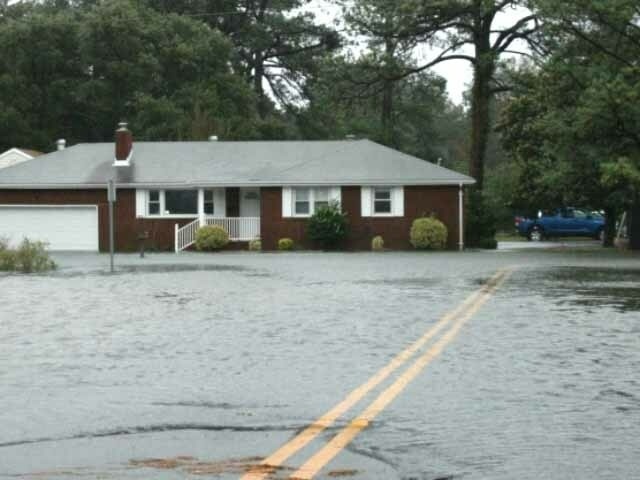 Eastern Shore Drive Structural flooding before tide gate protections