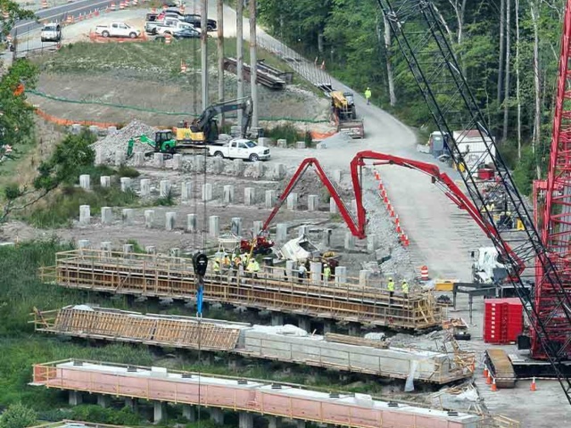 Photo 2 Concrete placement for bridge support pier