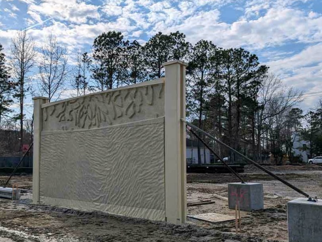 5 Front of soundwall panel mock up facing public right of way