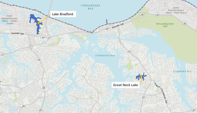 Bradford Great Neck Lakes Map