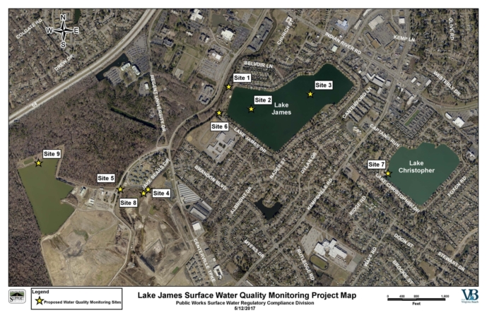 Lake James Monitoring Map